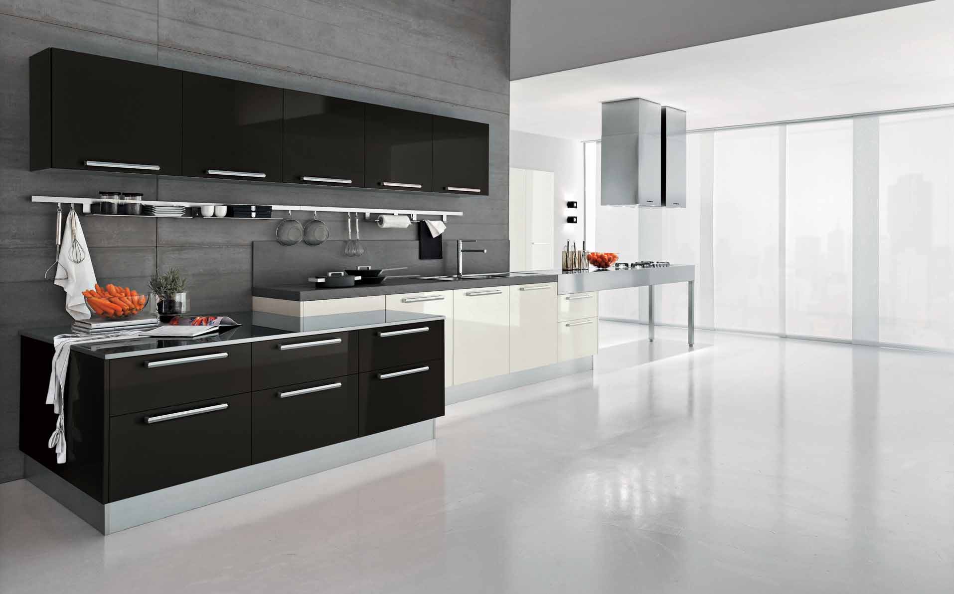 Modern Dark Wave Kitchen Design