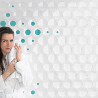 Dot Tiles Collection White & Cyan