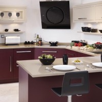 Purple Bespoke Handmade Kitchen Interior