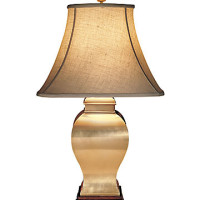 Square Brass Vase Lamp