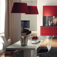 Dramatic Red Melograno Kitchen Design 02