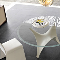 Modern Round Glass Dining Table Molteni Arc-03