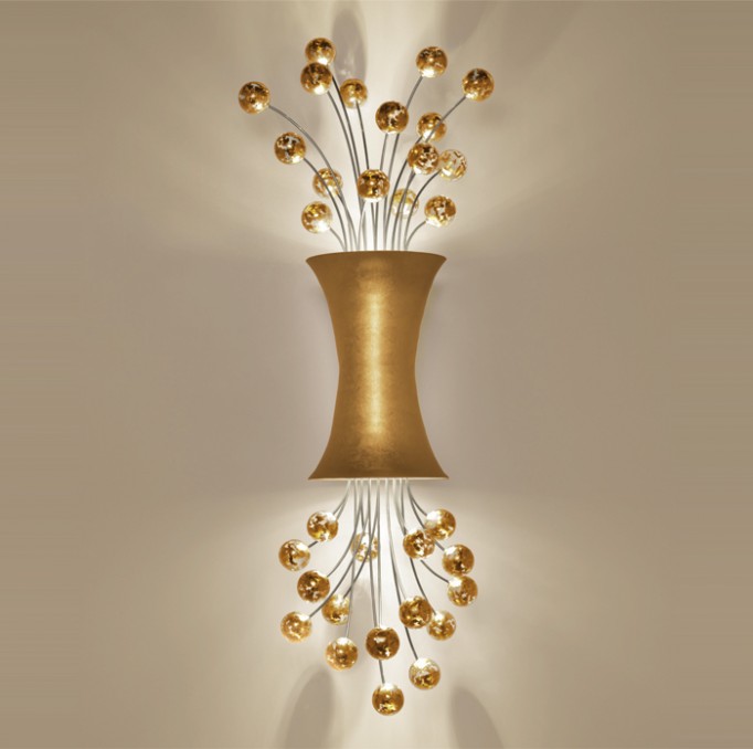 sconce lighting 24ct yellow gold leaf boyd