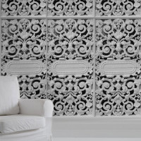 white cast metal gate wallpaper mineheart