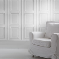 white panelling wallpaper mineheart