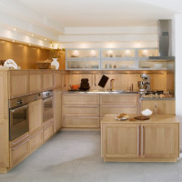 modern kitchen with built in oven