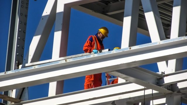 worker construction site helmet